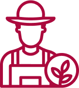 Pots de fleurs rouge